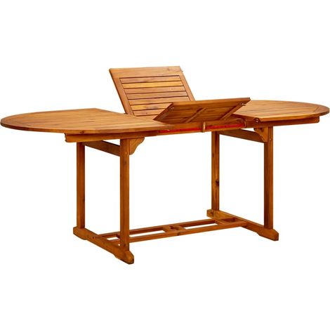 Gartentisch (150-200)x100x75 cm Massivholz Akazie