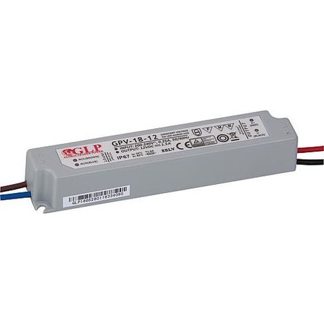 Transfo pour agent lumineux 12V, 0-18 Watts, IP 67 (1/5)