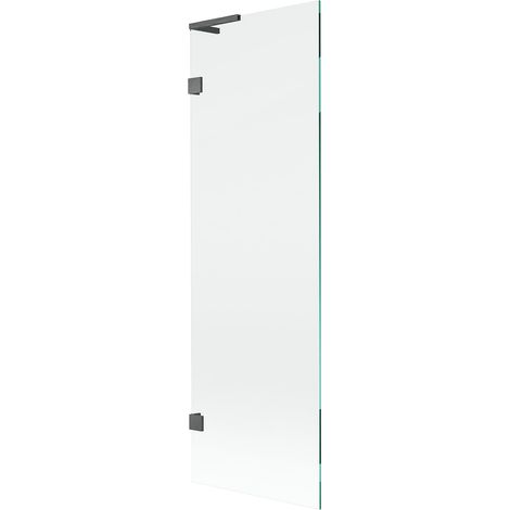 Mexen Lunar L mampara de bañera de 1 hoja 60 x 150 cm, transparente, gris pistola cepillado - 897L-060-000-66-00 (1/5)