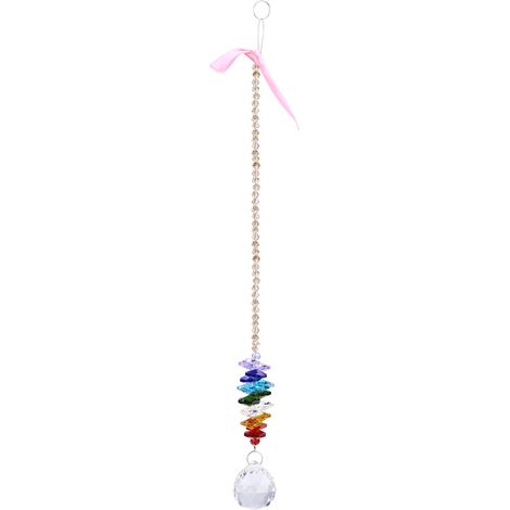 Suspension artisanale en cristal arc-en-ciel, boule décorative pour fenêtre et lustre de Noël