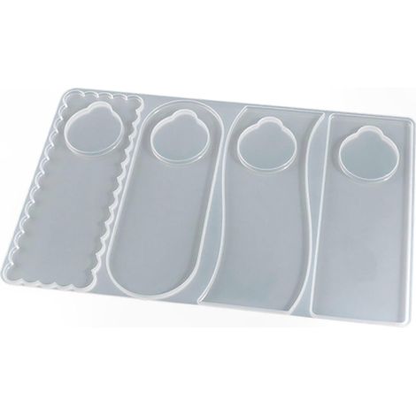 Moule en silicone pour plaque de porte en résine époxy cristal, numéro de maison DIY, panneau de bienvenue suspendu, moule de coulée pour étiquettes de porte