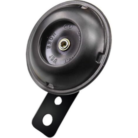 Lntyq Klaxon sonore universel 12 V Etanche Rond klaxon Klaxon moto 1.5A 105db pour moto véhicule voiture camion cyclomoteur scooter(NOIR)