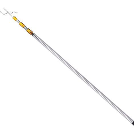 Outil de péhension obuste de 1,5 m - Peche télescopique multifonction - Avec 2 cochets (1/5)
