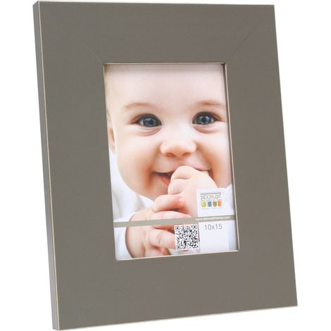 Cadre Photo Bois Taupe avec Filet Naturel Subtile 39,2 x 33,2 x 1,5 cm (1/2)