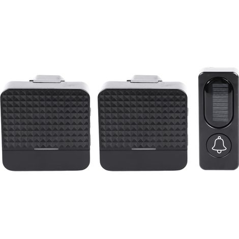 Sonnette sans fil intelligente pour personnes âgées, sans piles, noire, compatible avec les tensions européennes 90 à 260 V.