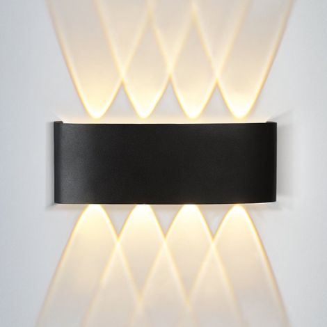 GBLY Applique murale LED - IP65 lampada da esterno a parete nera 7W 3000K applique da parete esterna bianco caldo per muro di casa corridoio di giardino (1/5)