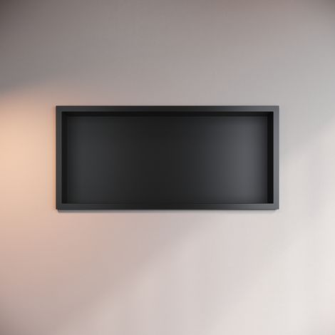 ELEGANT Shower Niche 304 Stainless Steel Wall Insert, Black Shower Caddies Modern Design, 60x30x10cm