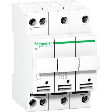 STI 3P+N 500V 16A IP20 Clip-on Sicherungshalter/Trennschalter