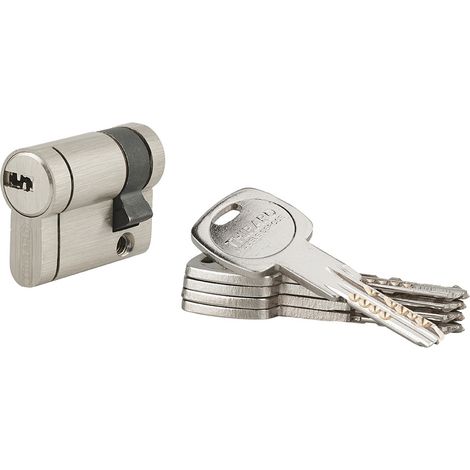 Semicilindro Trafic 12 30 x 10 mm, nichelato, anti-perforazione, anti-rottura, 5 chiavi – THIRARD (1/4)