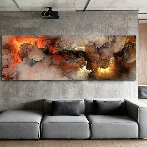 Tableau Murale Toile - Affiche Abstraite Nordique - Décoration Moderne Salle De Séjour Chambre Bureau - 40 x 120 cm - 1 Pièce (1/5)
