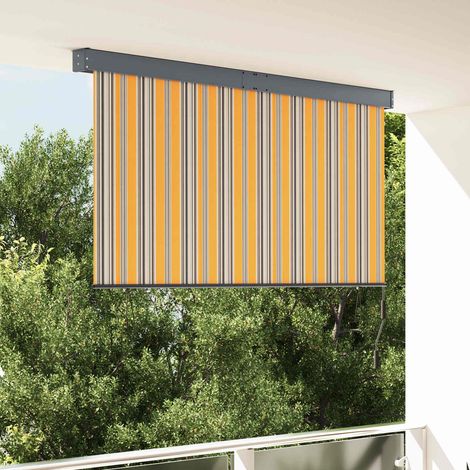 Store enrouleur Jaune et Bleu 180 x 250 cm Tissu et Aluminium (1/5)
