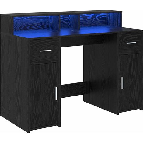 Maison Exclusive - Schreibtisch Schwarze Eiche 120 x 55 x 91 cm H