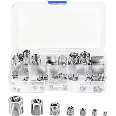 Kit de 60 inserts filetés M3–M12 en acier inoxydable, avec boîte (1/5)