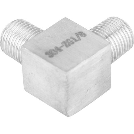 BSPT-Rohrverschraubung, Außengewinde auf Außengewinde, 90°-Winkel, Edelstahl 304, 1/8 Zoll (1/5)