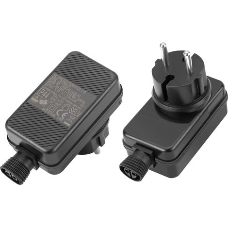 12V 24W Transformateur IP44 Adaptateur Pilote,Transformateur LED,Clignoteur Pour Guirlande, Adaptateur Pilote Basse Tension pour les lumières de Noël, les lumières de fées, les lumière de glaçons (1/5)
