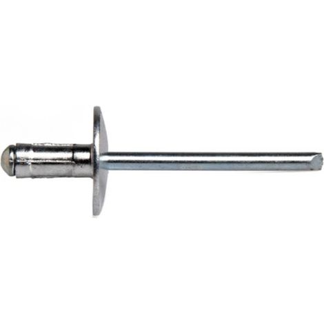 200 Rivets Aveugles Multiserrage Tête Extra Large GOMULTI 4.8 x 17 mm - Aluminium/Acier - D-Work