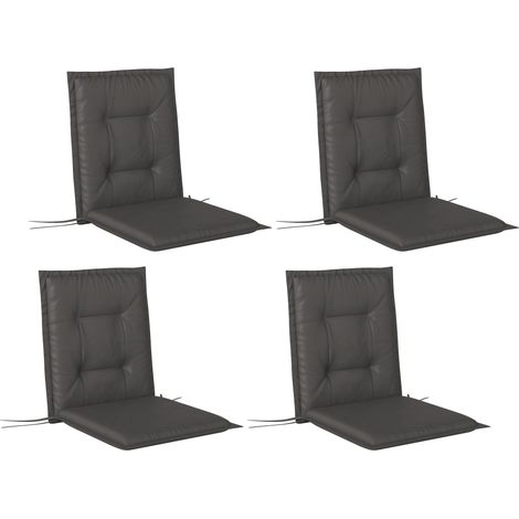 Ensemble de 4 coussins d'assise, 108 x 50 x 5 cm, coussins de chaise avec attaches, coussins d'assise d'extérieur/intérieur, galettes de siège, coussins de banc pour mobilier de jardin, chaises, chais