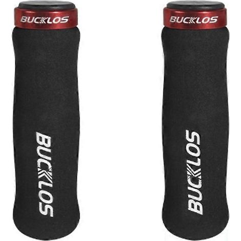 BUCKLOS Lenkergriffe für Mountainbikes, aus weichem Leder und Schaumstoff, mit rutschfesten Lenkerenden. (1/5)