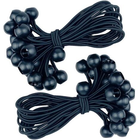 Tendeur Elastique, 25pcs 23cm Tendeurs Elastique, Corde Elastique pour Bache, Elastiques a Bache, Attache Bache, Mini Tendeur Elastique pour Tentes, Bâches, Sacs, Trampolines et Autres (1/5)