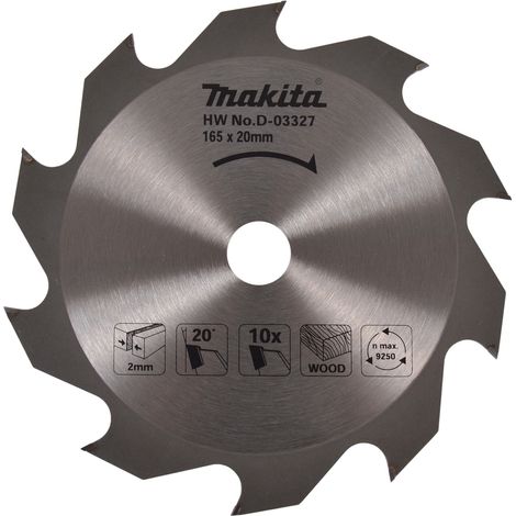 Makita D-03327 Lama Sega Circolare Standard T.C.T. 165x20mm 10T Legno