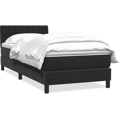 Maison Exclusive - Boxspringbett mit Matratze Schwarz 80x220 cm S