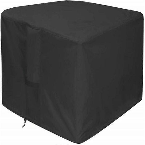 KLVGTIFS PU - Housse pour foyer extérieur - Housse imperméable et résistante en tissu 420D noir pour table de foyer carrée (82 x 82 x 61 cm) - Convient aux foyers/bols de 81 cm (32 pouces)