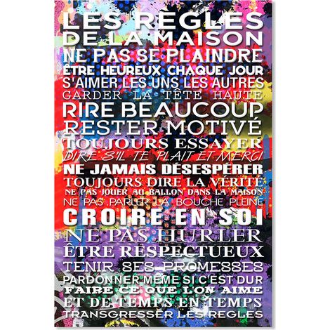 Affiche cuisine ,Les règles de la maison 3 - 40x60cm - made in France (1/5)