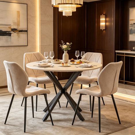Silla multifuncional con estilo y acolchado suave, silla versátil, silla de cocina, silla de tocador (solo con 4 sillas) (1/5)