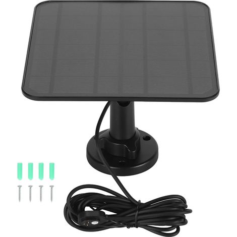 Ortviai Panneau Solaire 12 W pour Caméra de Sécurité Arlo Pro 3/4/5S/Ultra 2/Go 2, Étanche IP65, Câble Magnétique 3 m, Noir (1/5)