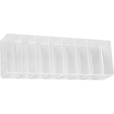 Boîte de Rangement de Câbles Transparente en Plastique 8 Compartiments, Grosse Capacité, Protège la Poussière et Chute, pour Bureau et Maison (1/5)