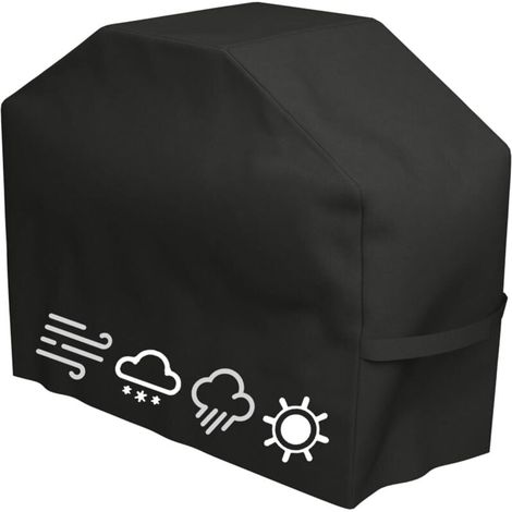 Plancha-Abdeckung, Grillabdeckung für den Außenbereich, Grillplane, 210D Oxford Grillschutz, Wind-/Sonnen-/Wasserabweisend, Passend für die meisten Grills (145 x 61 x 117 cm) (1/4)