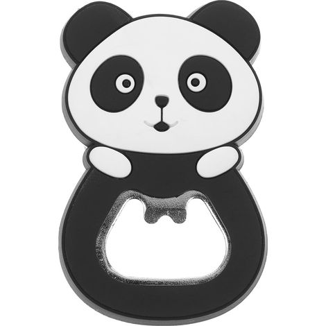 Ouvre-bouteille Magnétique en Alliage et Pvc Forme Panda Ouvre-capsules Bière Accessoire Décoratif Original Noir pour Pique-niques et Camping (1/5)