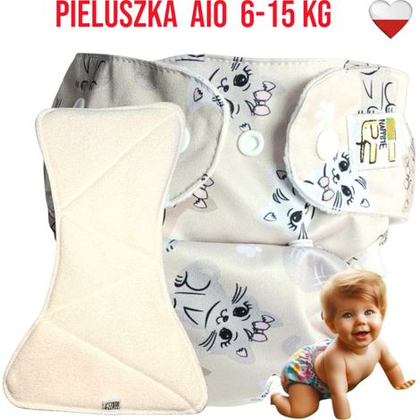 NappiMe AIO Pannolino riutilizzabile a tasca in bambù per gatti (1/4)