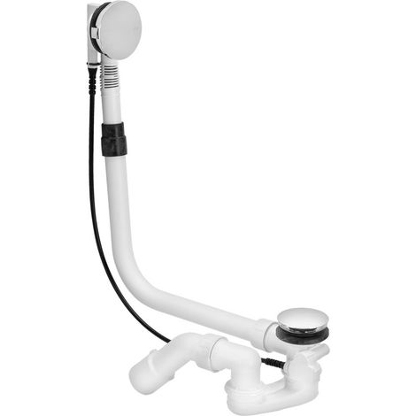 Viega Multiplex Ab- und Überlaufgarnitur 6163.45, DN 40/50, Bowdenzug-Länge 725mm, Länge/Höhe 130-370x180-430mm (1/3)