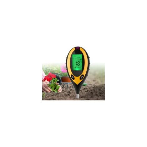 Medidor de suelo, humedad, pH, humedad, luz y temperatura para plantas de interior, jardín, uso interior y exterior - Crezuo