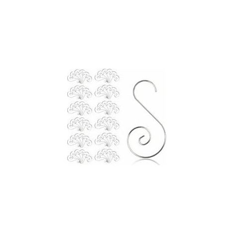 Crochets pour Boules Noël, 100 Pcs Crochet de Noël Ornement en Forme de S Cintre de Suspension pour Sapin de Noël Décoration de Fêtes (1/5)