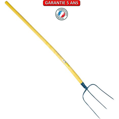 OUTILS PERRIN Fourche à faner 3 dents manche composite courbe 135 (1/2)