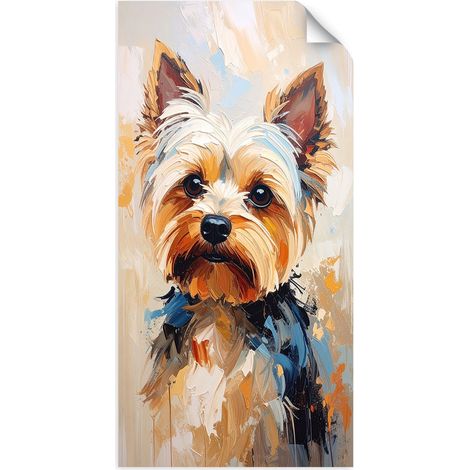 Selbstklebendes Poster – Wandsticker Yorkshire Terrier Tiere 60x120 cm (1/3)