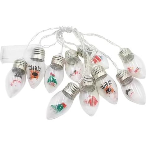 Guirlande lumineuse pour sapin de Noël - 20 LED - Fonctionne avec piles (1/5)