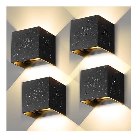 Lampe Murale LED Extérieure 10W 3000K IP65 Blanche 2 pièces (1/5)