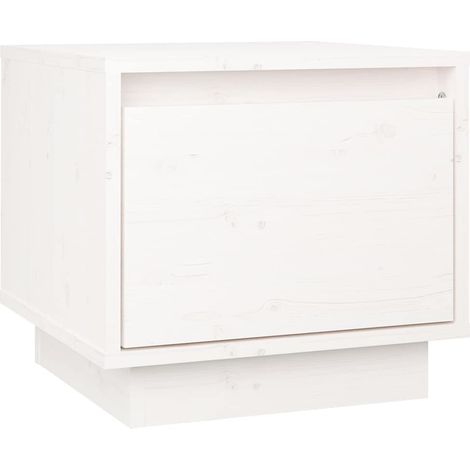 Maison Exclusive - Nachttisch Weiß 35x34x32 cm Massivholz Kiefer (1/5)