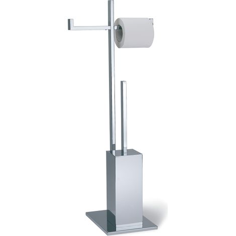 Porte-rouleau double + brosse WC modèle Cuadra Cr (1/2)