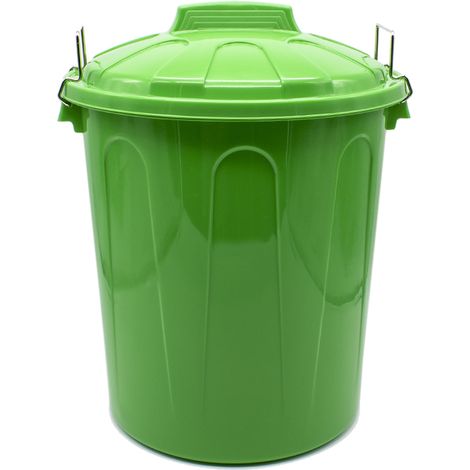 Cubo basura plastico comunidad con tapa 21 Litros Verde (1/4)