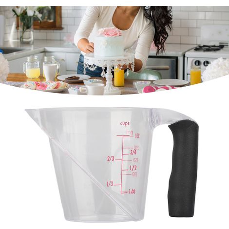 Tasse à mesurer triangulaire transparente graduée pour mesurer 250 ml de liquides de cuisson. (1/5)