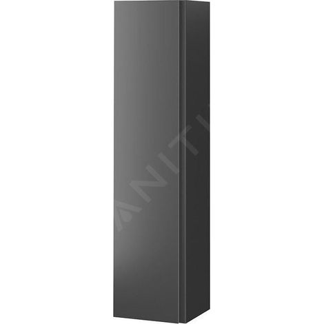 Cersanit Moduo - Armoire haute, 160x40x34 cm, 1 porte, charnières G/D, miroir intérieur, anthracite S590-086 (1/2)