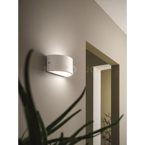 APPLIQUE LINUS BIANCA 1 LUCE ATTACCO E27 L.25CM BIEMISSIONE IP44