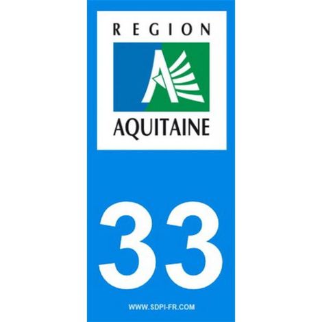 ADHESIFS REGION DEPARTEMENT 33 NOUVELLE AQUITAINE X2