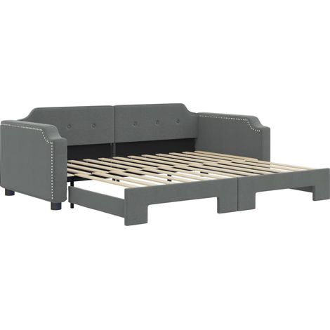 Maison Exclusive - Divano Letto con Letto Estraibile Grigio Scuro 80x200 Tessuto