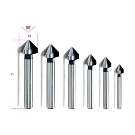 Frese/Punte svasatrici coniche allargafori HSS basse set 6 pezzi