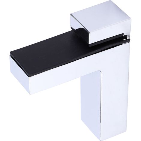 Pince verre alliage zinc – forme F – 8-30 mm – étagère – support mural – clip – salle bain / cuisine – brillant